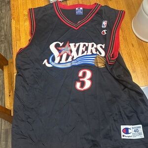 Champion Black & Red Sixers #3 Basketball Jersey